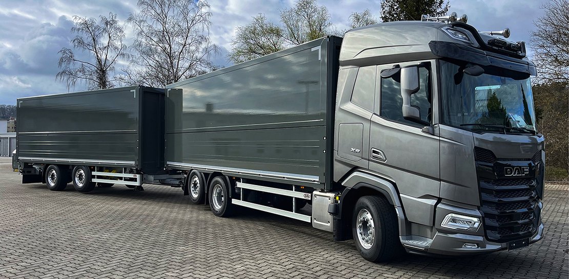 ZeBu Fahrzeugbau - Gliederzug mit Zentralachsanhänger für die Getränkelogistik Getränkeaufbauten ZeBu Fahrzeugbau